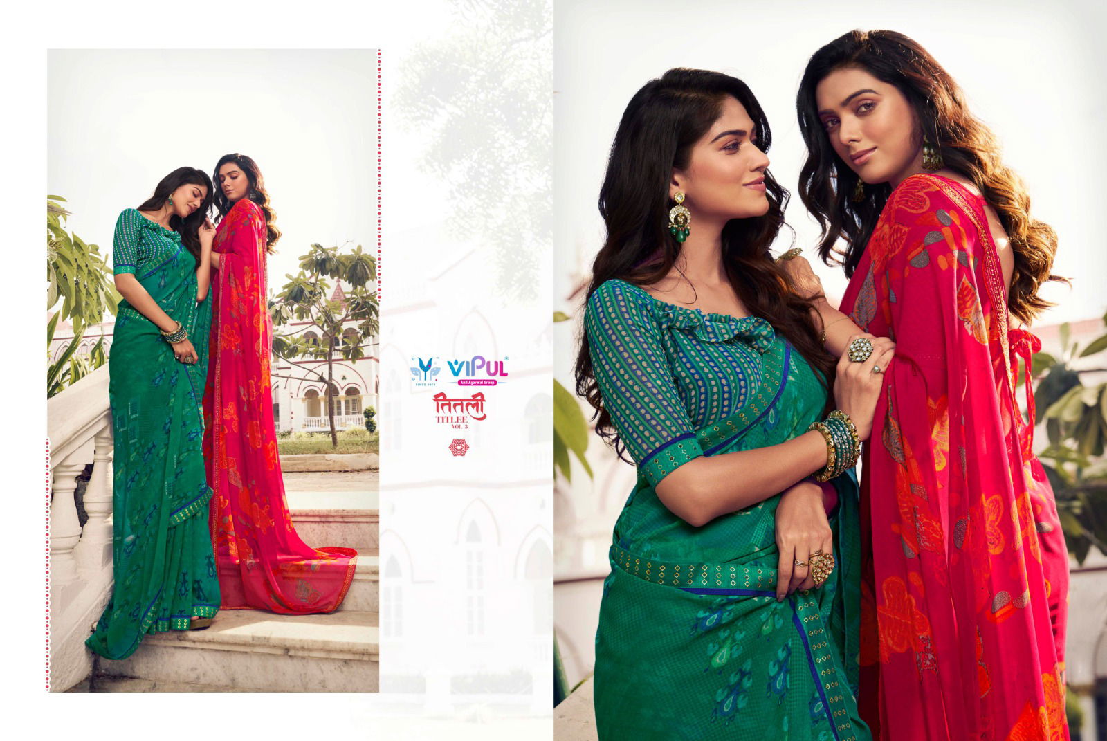 Titlee Vol 03 By Vipul Daily Wear Printed Georgette Sarees Wholesale Price In Surat